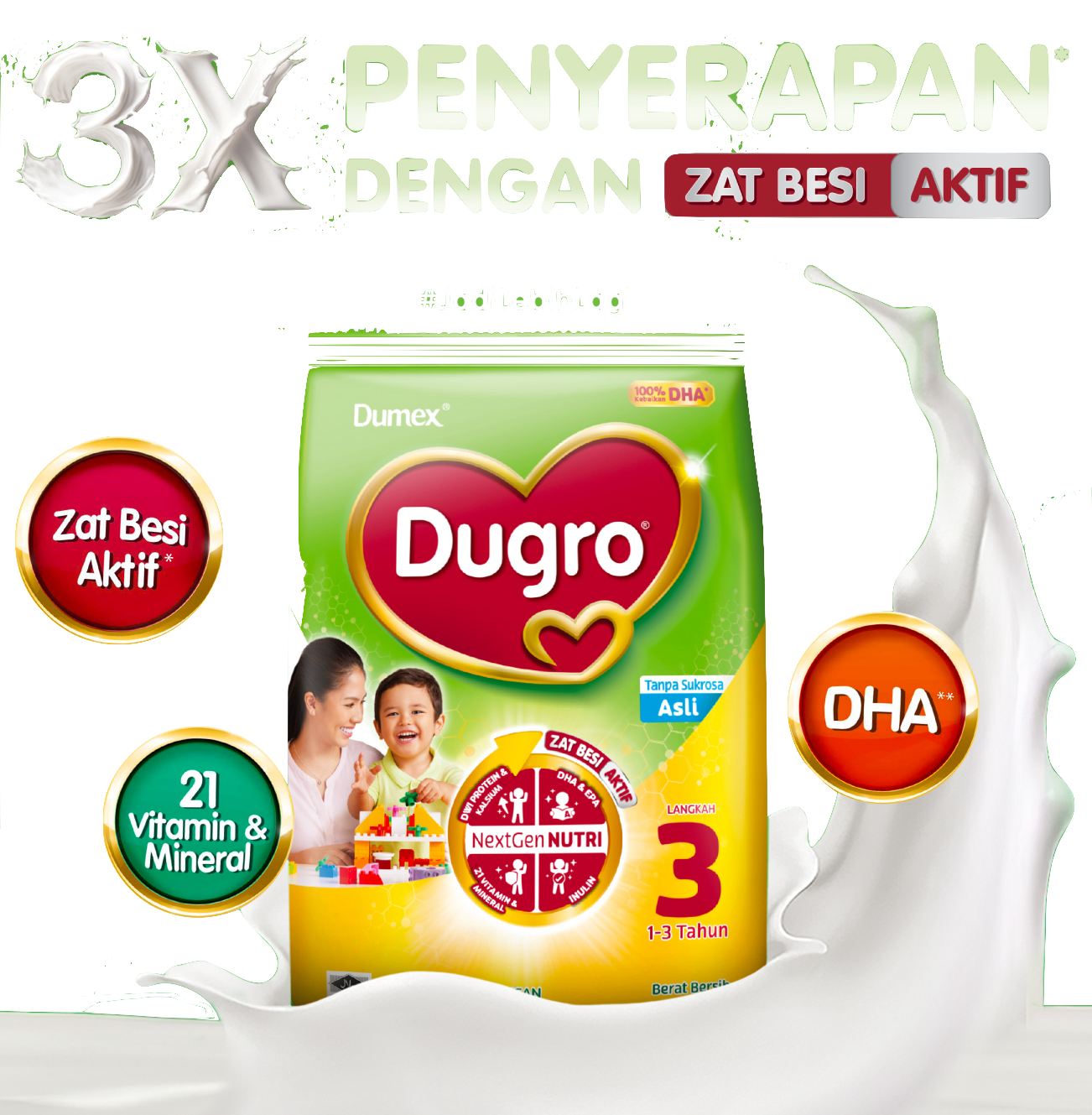 3X Penyerapan dengan Zat Besi Aktif